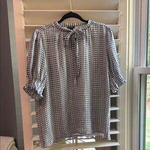 Black and White Checkered Blouse